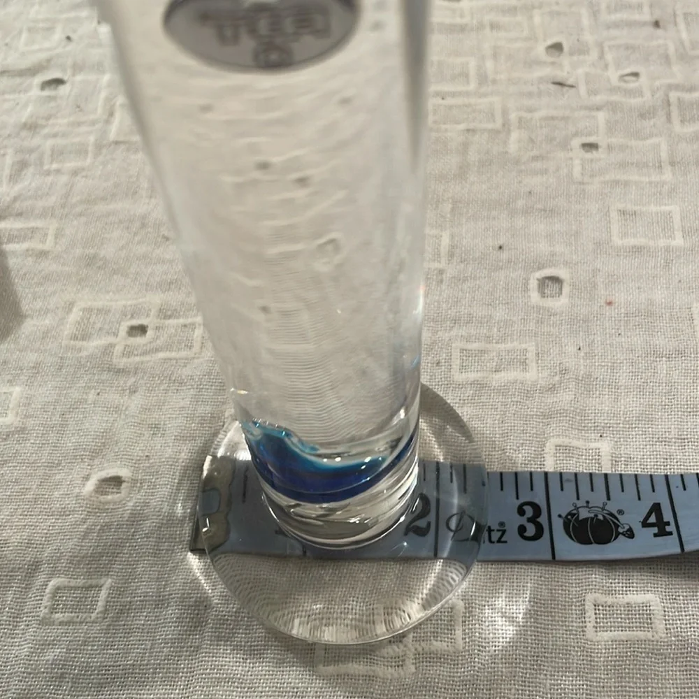 Galileo Teardrop Glass 4 Vial Standing Thermometer